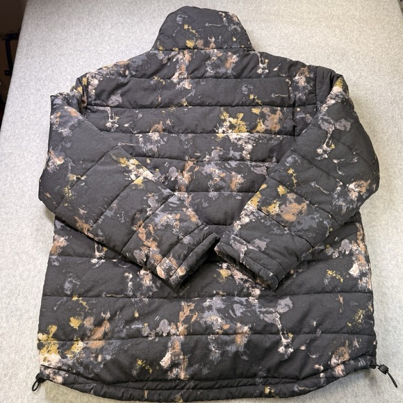 Mono B AJ-B1007‎ Women's 1/4 Zip Puffer Jacket Tie-Dye Print Black Small - Picture 7 of 7